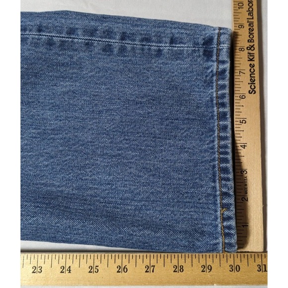 LEVIS 501 ORIGINAL STRAIGHT  Button Fly Denim Blue Jeans - Men 40X30 - Picture 12 of 16